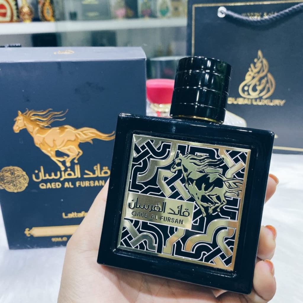 Lattafa Perfume Perfume Qaed Al Fursan para Eau de Parfum Spray, 85 g