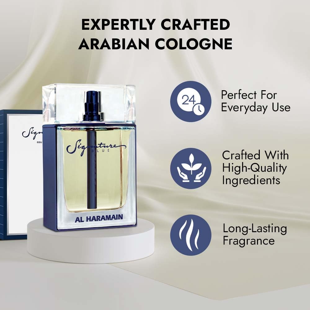 Al Haramain Signature Blue - Perfume árabe de luxo para mulheres - - Spray EDP de 100 ml