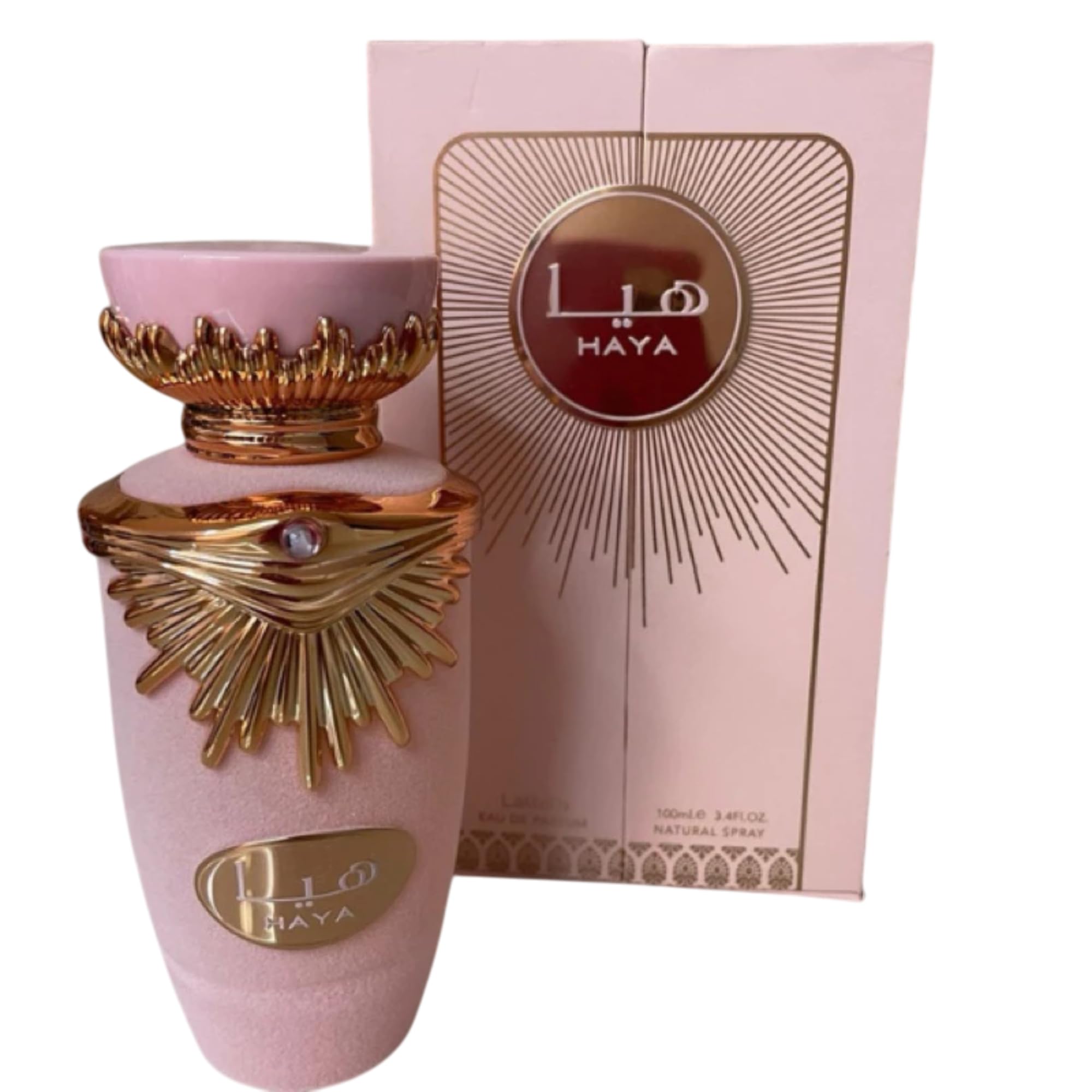 Haya Perfume Árabe Rosa Eau de Parfum Spray Para Mulheres - Fragrância Sofisticada em Frasco de 100ml